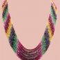 Designer natural multicolor beads gemstone necklace