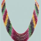 stunning natural multicolor beads gemstone necklace