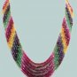 stunning natural multicolor beads gemstone necklace