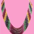 Elegant natural multicolor beads gemstone necklace