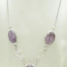 33.16 gm Designer Amythist Gemstone Silver Necklace