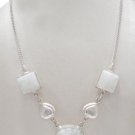 24.92 gm Designer Agate Gemstone Silver Necklace