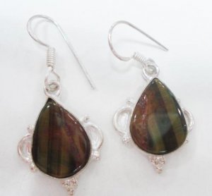 8.47 gm Stunning Designer  Gemstone Silver Earring