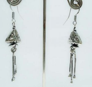 6.97 gms Stunning  Designer German silver Earrings