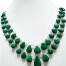 1 Natural Emerald Gemstone briollite drops  Necklace stunning