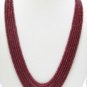6 Strand Stunning Natural Ruby Beaded Necklace Rare