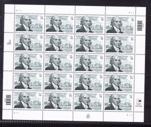 Scott #3545 James Madison Mint NH Sheet