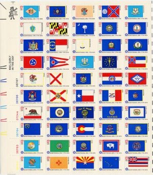 Scott #1633-1682 13c State Flags Mint NH Sheet