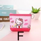 S. Kuromi Kawaii Mini Hello Kitty Cartoon Animals Leather Pouch Purse Coin Wallet Bag Keychains
