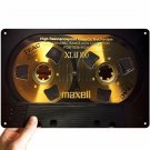 Vintage Metal Wall Sign 12x8 Inch Retro Cassette Tape Decor for Home Office Cafe