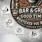 This Round Sign with A Classic Barbecue - Beer Spruce Up Both Your Home Bar and Cozy Patio Spaces.