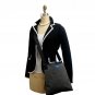 V2SL SUN CharcoChino'08 of Vela TESAGE purses,  Style 2, Sunbrella, Shoulder bags with Drawstring Cl