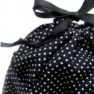 Yukiko Sato D1 Mod CharcoChino Dots (2008) of Drawstring TESAGE Purse Organizer, lined in water-proo