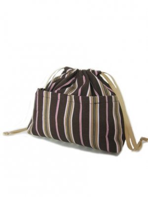 Yukiko Sato D1 Tree Stripes of Drawstring TESAGE Purse Organizer, lined in water-proof micro fiber,