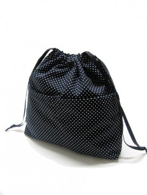 Yukiko Sato D2 Mod CharoChino Dots (2008) of Drawstring TESAGE Purse Organizer, lined in water-proof