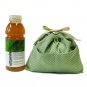 D1 Leaf Dots of Drawstring Kinchaku TESAGE Purse Organizer, lined in water-proof micro fiber, Pur