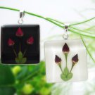 On SALE! Sterling Silver .925 Pressed 3 Rose Bud Natural Dried Flower Pendant Head Valued $48 Cream