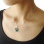 On SALE! Sterling Silver .925 Pressed Sky Blue Square Real Dried Flower Pendant Head Valued $38 New