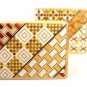 Japanese YOSEGI zaiku Puzzle Box 4 Sun 10 Moves