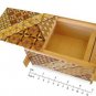 Japanese YOSEGI zaiku Puzzle Box 4 Sun 10 Moves