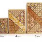 Japanese YOSEGI zaiku Puzzle Box 4 Sun 10 Moves