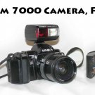 Minolta Maxxum 7000 Auto Focus Camera, Flash, Zoom Lens