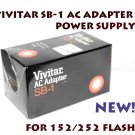 !NEW1 VIVITAR SB-1 AC ADAPTER POWER SUPPLY FOR 152/252 FLASH