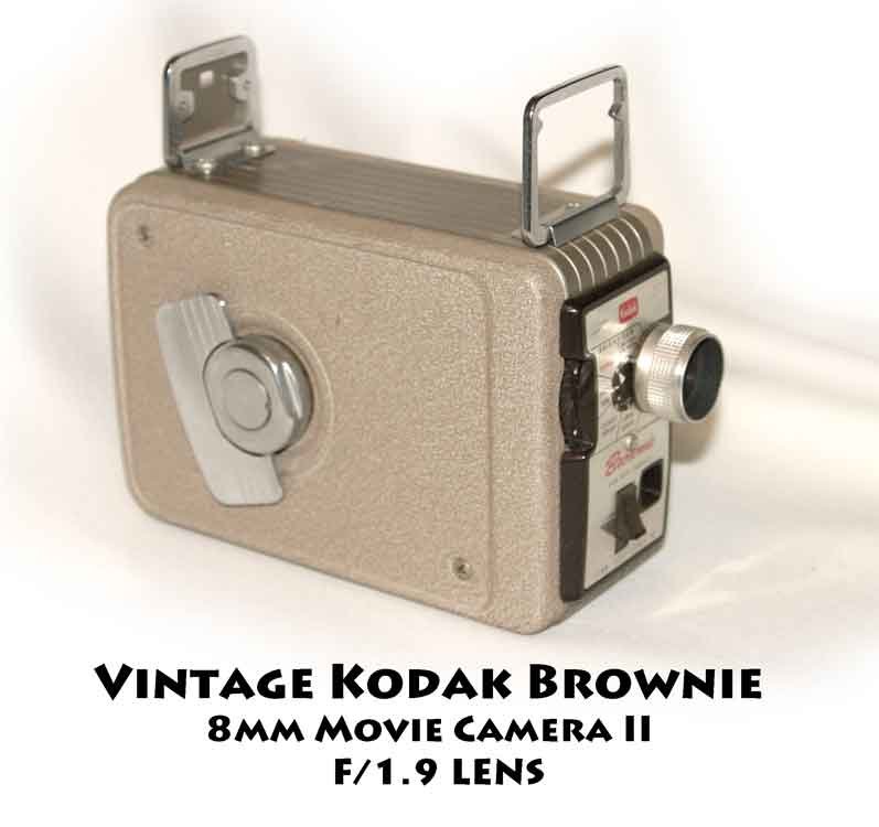 SOLD! Vintage Kodak Brownie 8mm Movie Camera II F/1.9 LENS
