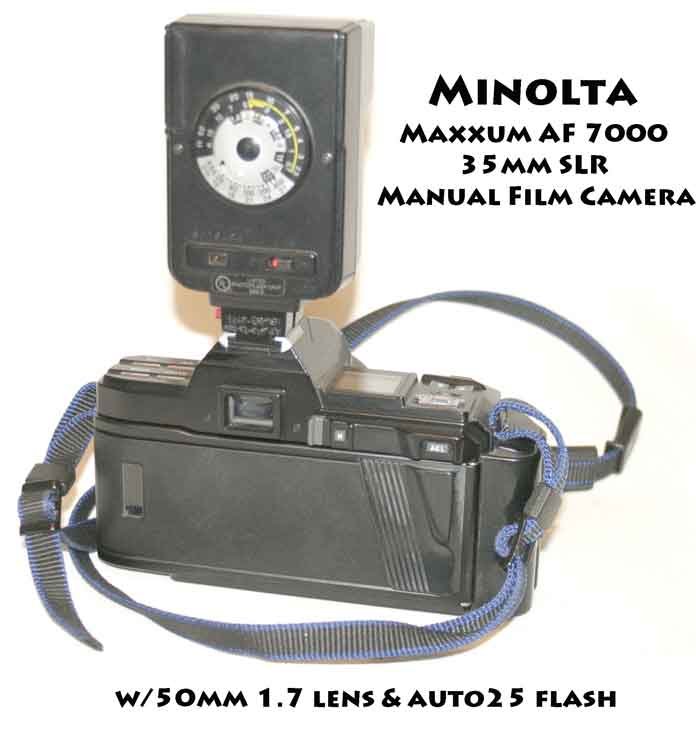 Minolta Maxxum AF 7000 35mm SLR Manual Film Camera w/50mm 1.7 lens