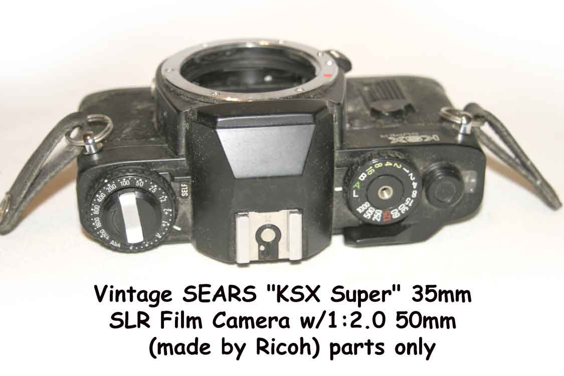 Vintage SEARS "KSX Super" 35mm SLR Film Camera w/12.0 50mm (made by