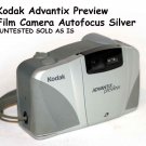Kodak Advantix Preview Film Camera Autofocus Silver  UNTESTED SOLD AS IS