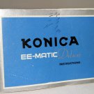 Konica EE-MATIC Deluxe Camera Instruction Manual, 1965: Original
