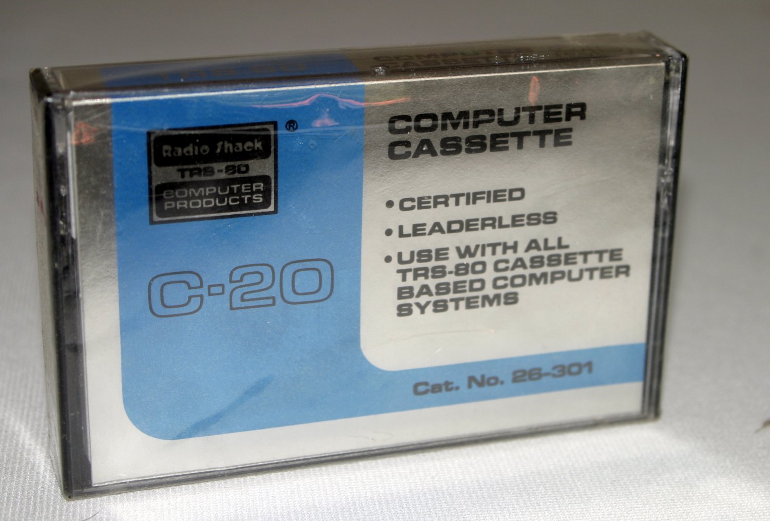 Blank Computer Data Cassette Cat#26-301 TRS-80/Tandy Computer Cassette C-20 