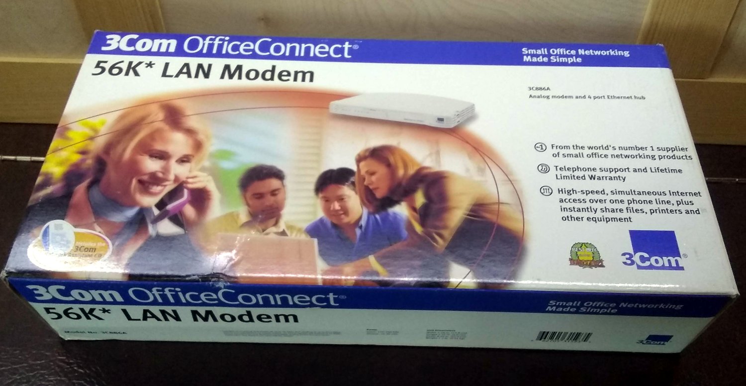 3Com 3C886 OfficeConnect 56K LAN Modem Router