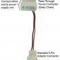 New 3-Pin to 4-Pin Fan Plug Combo Molex Pass-Thru Power Connector Fan Cable
