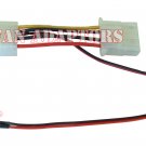 New 3-Pin to 4-Pin Dual Molex Power Fan Connector Cable