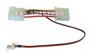 New 3-Pin to 4-Pin Dual Molex Power Fan Connector Cable