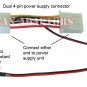 New 3-Pin to 4-Pin Dual Molex Power Fan Connector Cable