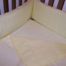 Yellow Gingham Crib Comforter Blanket duvet soft! NEW
