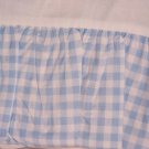 Blue gingham Bluebell dust ruffle crib Skirt baby boy
