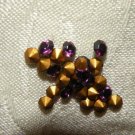 Vintage 4mm Amethyst Round Cut Point Back Crystals