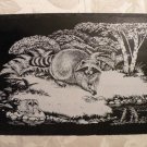Racoons Painted on Slate for Indoor or Outdoor Hanging