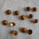 One Dozen Vintage Topaze Crystals 5 mm