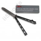 KO2200A-B  Ronin Gear #220 Practice Balisong Butterfly Knife Safety Perforated Metal Black