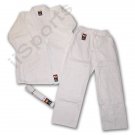 UJ0004A White SINGLE Weave Judo Jiu Jitsu Grappling MMA Uniform Gi #4 Adult MEDIUM