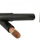 YK1001A-BK(2)   2 Le Tube Single Cigar Tubes BLACK telescoping 6"- 8" crush-proof Travel holder