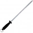 YZ0040A 8" Steel Knife Cutlery Blade Sharpening Steel 600 grit oversize guard rubber grip