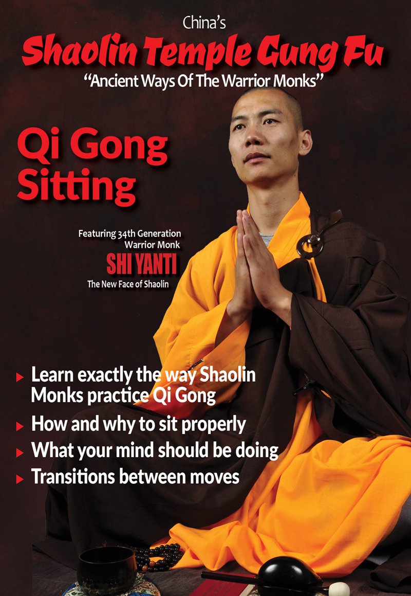 VD9039A  China Shaolin Temple Gung Fu #3 Qi Gong Sitting DVD Shi Yanti chi kung internal