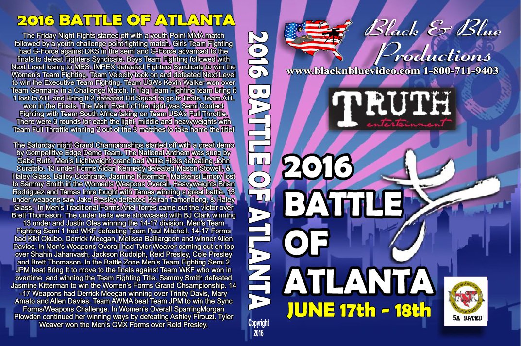 VO5301A Battle of Atlanta Karate Open Tournament DVD NASKA mma weapons