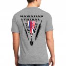 AT0602A  Hawaiian Tribal Fight Wear Martial Arts T-Shirt Gray MEDIUM weapons islands tee
